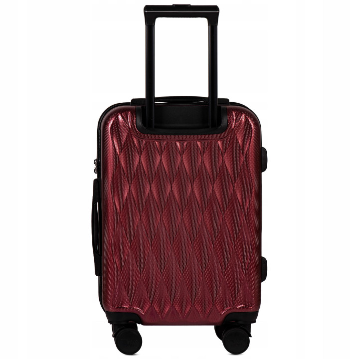 Walizka twarda kabinowa Wings poliwęglan PC190 S WINE RED