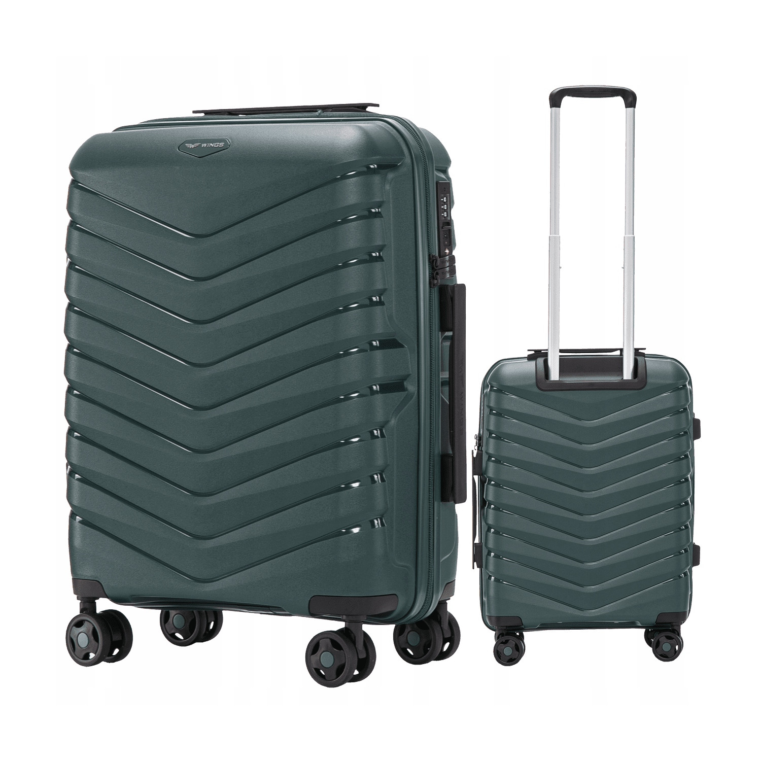 Walizka twarda kabinowa Wings polipropylen PHX01 S BLACKISH GREEN