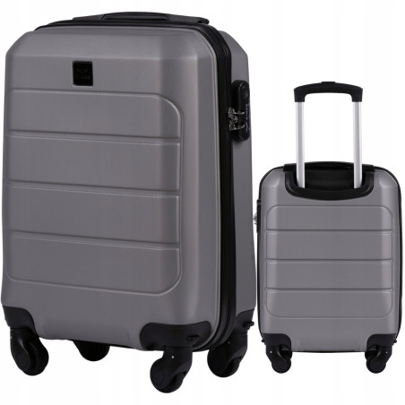 Wings Walizka twarda kabinowa mała ABS GAN01-XS-T.GREY 28 l