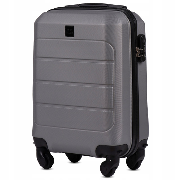 Wings Walizka twarda kabinowa mała ABS GAN01-XS-T.GREY 28 l