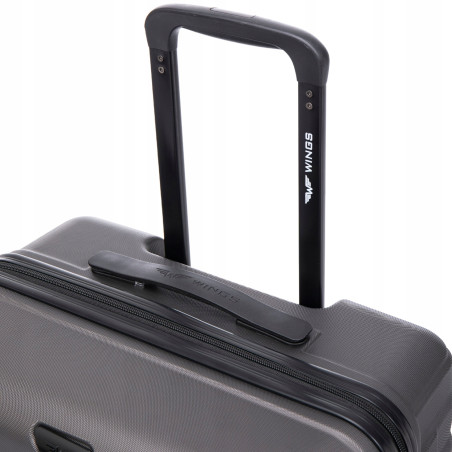 Wings Walizka twarda kabinowa ABS PEA01-S-D.GREY 38 l