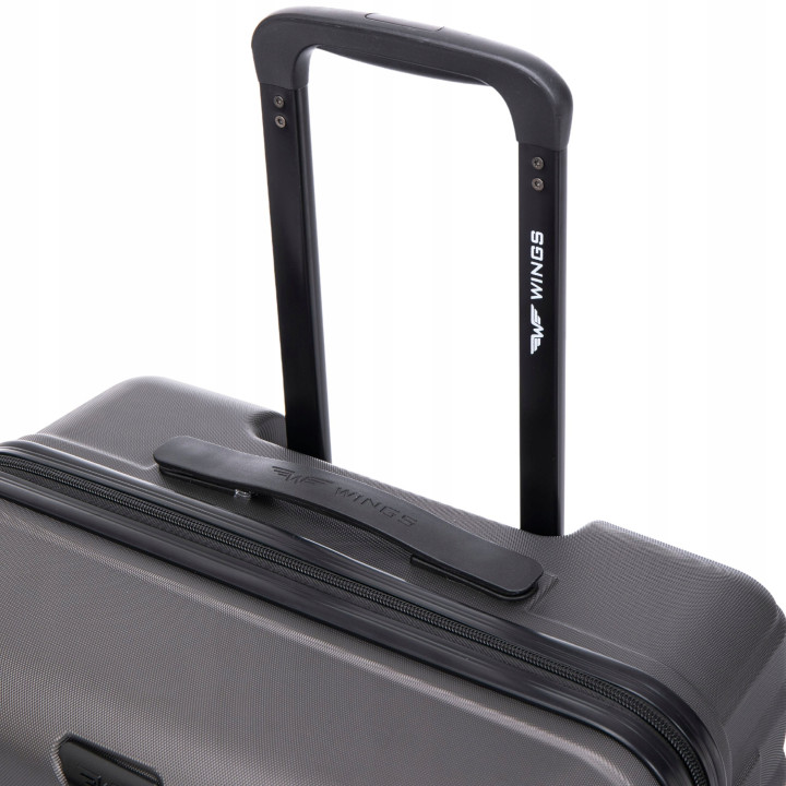 Wings Walizka twarda kabinowa ABS PEA01-S-D.GREY 38 l