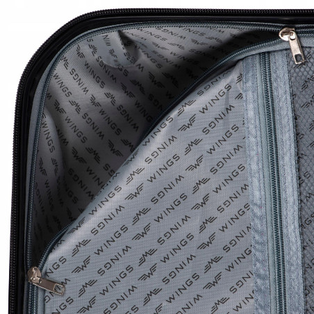 Wings Walizka twarda kabinowa ABS GAN01-S-BLUE 38L