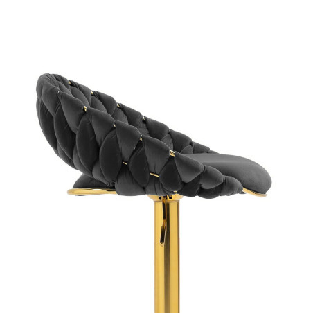 Hoker regulowany, krzesło barowe, FARVISO czarny elegancki loft