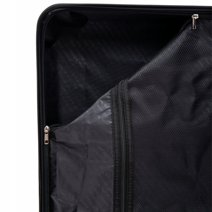 Wings Walizka twarda kabinowa ABS PEA01-S-D.GREY 38 l