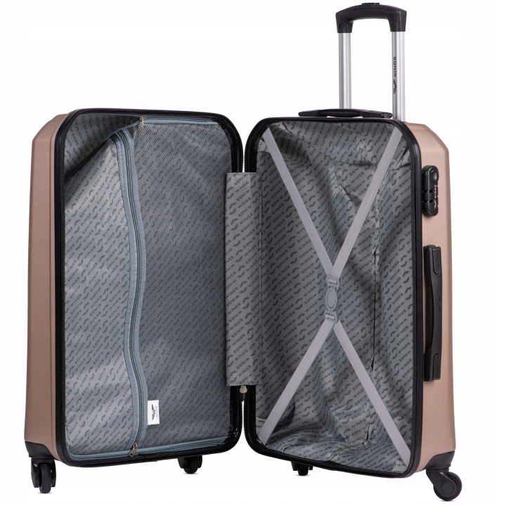 Wings Walizka twarda kabinowa ABS GAN01-S-BLUE 38L