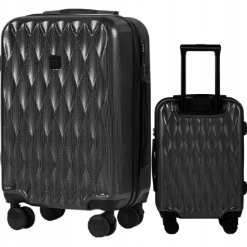 Walizka KABINOWA bagaż PODRĘCZNY PC190 S DARK GREY policarbon