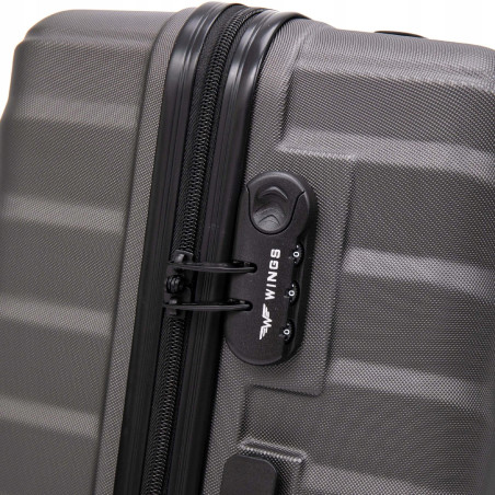 Wings Walizka twarda kabinowa ABS PEA01-S-D.GREY 38 l