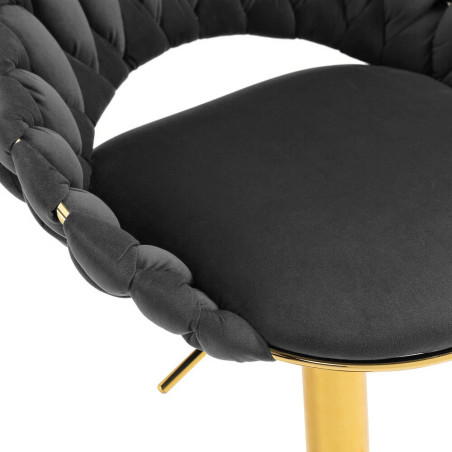 Hoker regulowany, krzesło barowe, FARVISO czarny elegancki loft