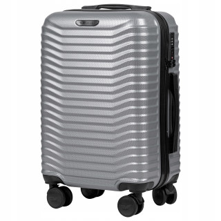 Walizka WINGS twarda kabinowa poliwęglan (polikarbonat) PC140 S SILVER 38 l