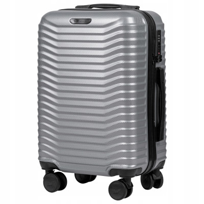 Walizka WINGS twarda kabinowa poliwęglan (polikarbonat) PC140 S SILVER 38 l