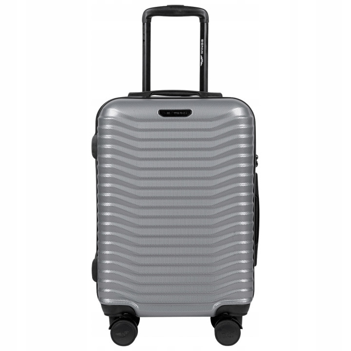 Walizka WINGS twarda kabinowa poliwęglan (polikarbonat) PC140 S SILVER 38 l