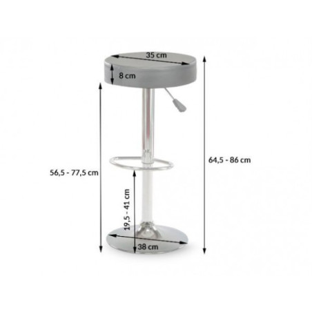 Hoker barowy/ Krzesło do jadalni PORTO białe