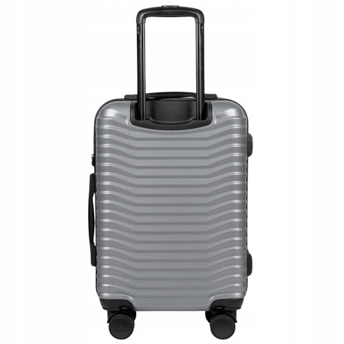 Walizka WINGS twarda kabinowa poliwęglan (polikarbonat) PC140 S SILVER 38 l