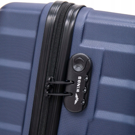 Wings Walizka twarda kabinowa ABS PEA01-S-BLUE 38 l