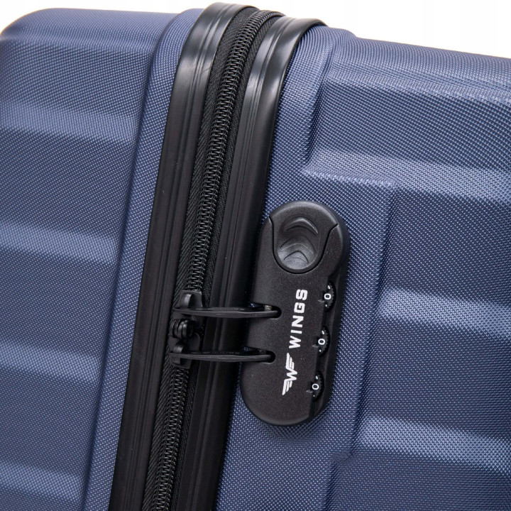 Wings Walizka twarda kabinowa ABS PEA01-S-BLUE 38 l