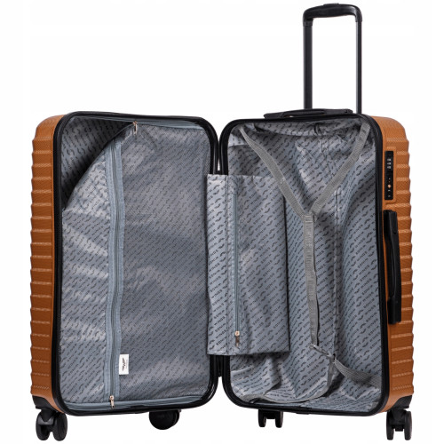 Walizka WINGS twarda kabinowa poliwęglan (polikarbonat) PC140 S SILVER 38 l