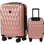 Walizka WINGS twarda kabinowa poliwęglan (polikarbonat) PC190 S PINK 38 l
