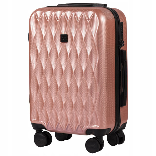Walizka WINGS twarda kabinowa poliwęglan (polikarbonat) PC190 S PINK 38 l