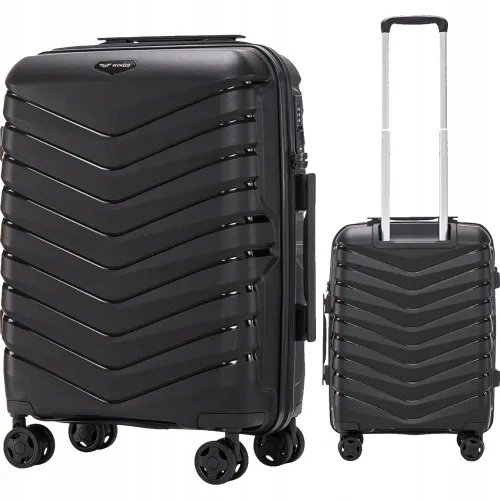 Walizka WINGS twarda kabinowa polipropylen PHX01 S BLACK 38 l