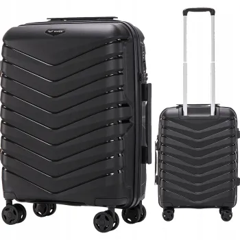 Walizka WINGS twarda kabinowa polipropylen PHX01 S BLACK 38 l
