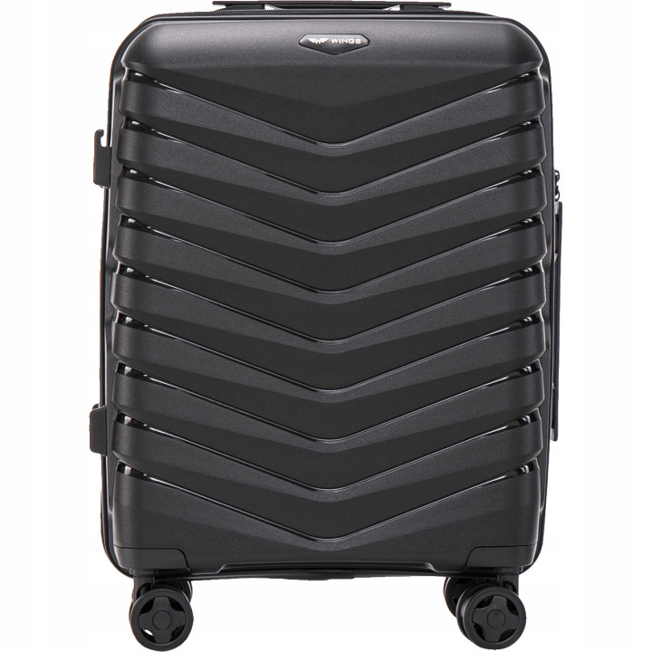Walizka WINGS twarda kabinowa polipropylen PHX01 S BLACK 38 l