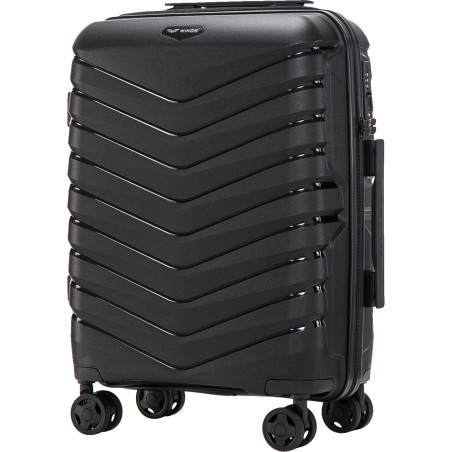 Walizka WINGS twarda kabinowa polipropylen PHX01 S BLACK 38 l