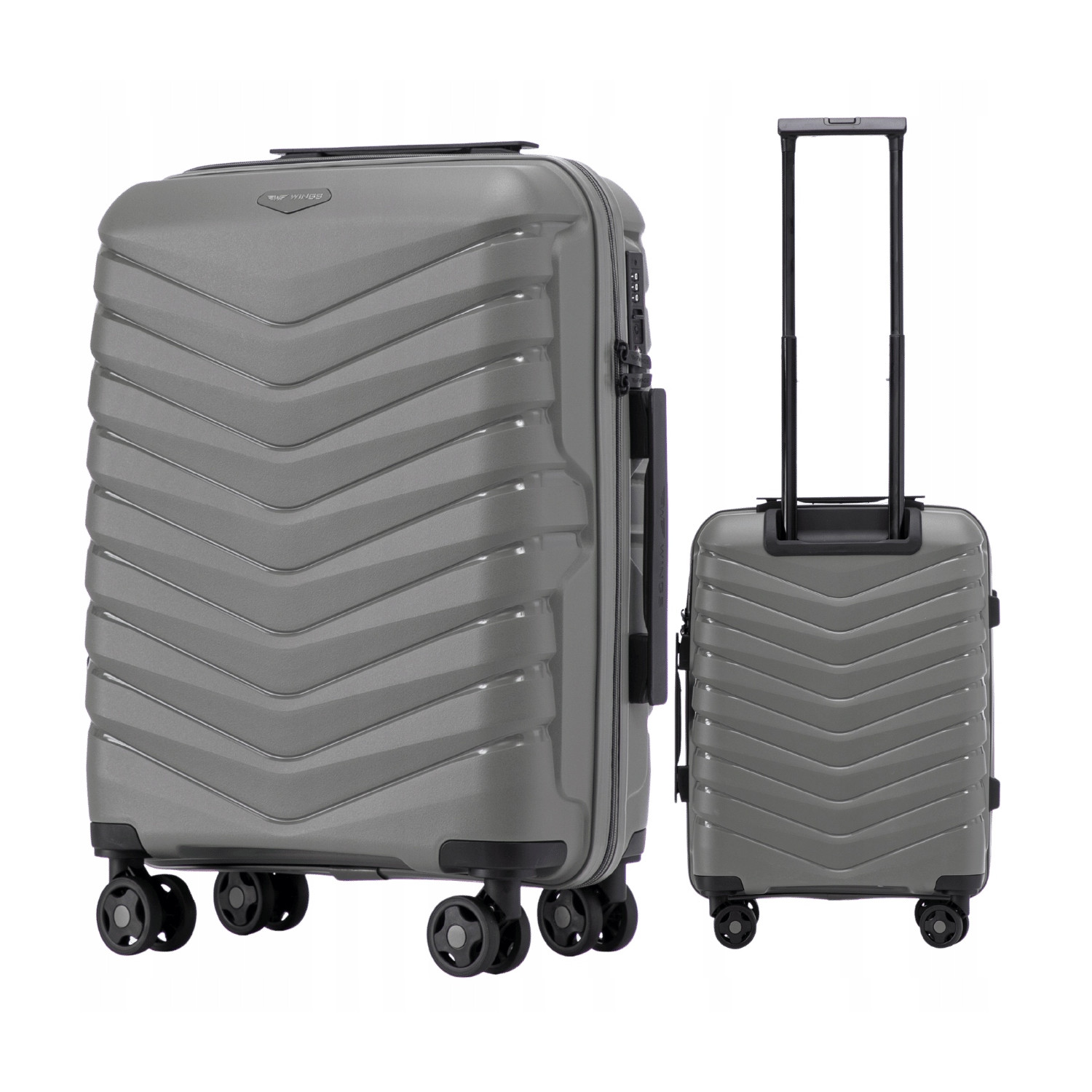 Walizka WINGS twarda kabinowa polipropylen PHX01 S DARK GREY 38 l Walizka WINGS twarda kabinowa polipropylen PHX01 S DARK GREY 38 l