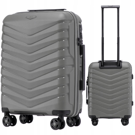 Walizka WINGS twarda kabinowa polipropylen PHX01 S DARK GREY 38 l