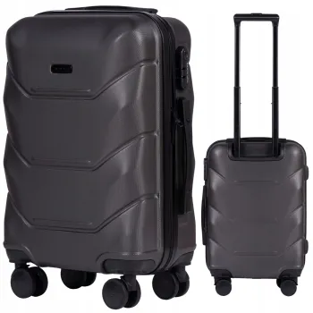 Walizka WINGS twarda kabinowa ABS Peacock 149 S DARK GREY 38 l
