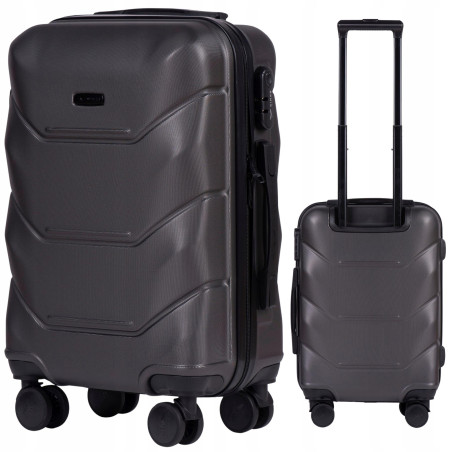 Walizka WINGS twarda kabinowa ABS Peacock 149 S DARK GREY 38 l
