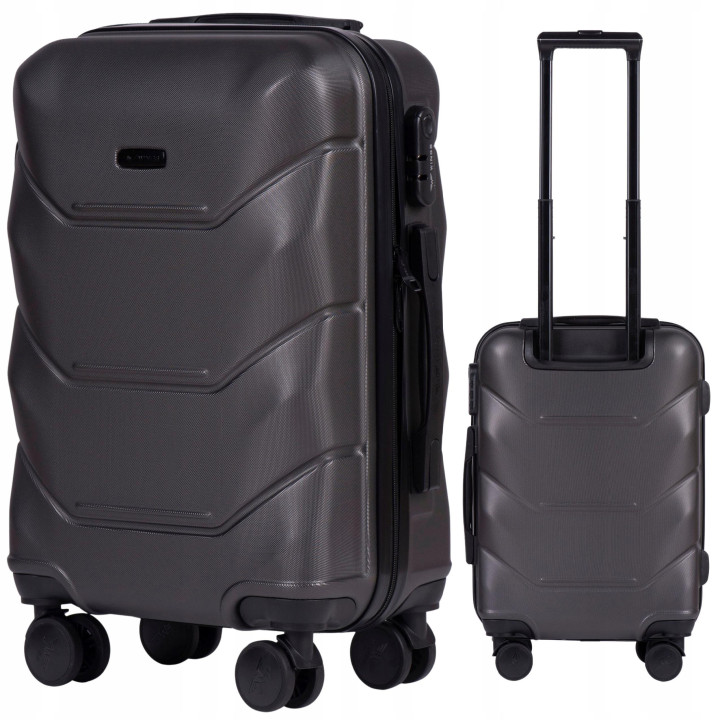 Walizka WINGS twarda kabinowa ABS Peacock 149 S DARK GREY 38 l