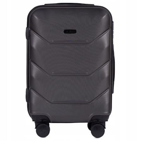 Walizka WINGS twarda kabinowa ABS Peacock 149 S DARK GREY 38 l
