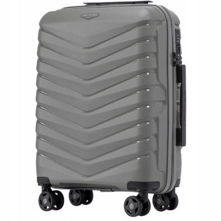 Walizka WINGS twarda kabinowa polipropylen PHX01 S DARK GREY 38 l