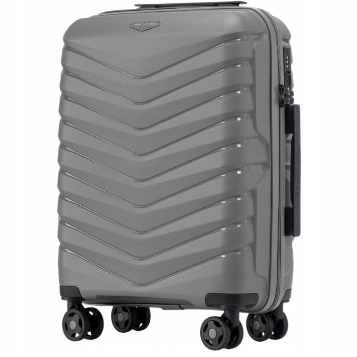Walizka WINGS twarda kabinowa polipropylen PHX01 S DARK GREY 38 l