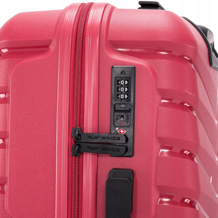 Walizka WINGS twarda kabinowa polipropylen PHX01 S BLACK 38 l