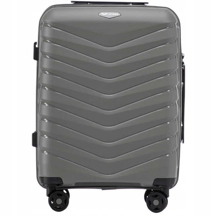 Walizka WINGS twarda kabinowa polipropylen PHX01 S DARK GREY 38 l