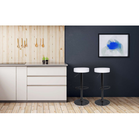 Hoker barowy/ Krzesło do jadalni PORTO białe