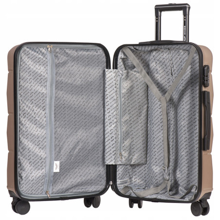 Walizka WINGS twarda kabinowa ABS Peacock 149 S DARK GREY 38 l