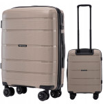 Walizka twarda WINGS kabinowa polipropylen HWF02 S CHAMPAGNE 38 l