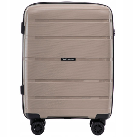 Walizka twarda WINGS kabinowa polipropylen HWF02 S CHAMPAGNE 38 l