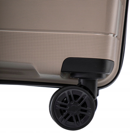 Walizka twarda WINGS kabinowa polipropylen HWF02 S CHAMPAGNE 38 l