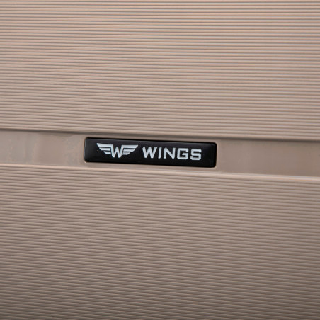 Walizka twarda WINGS kabinowa polipropylen HWF02 S CHAMPAGNE 38 l