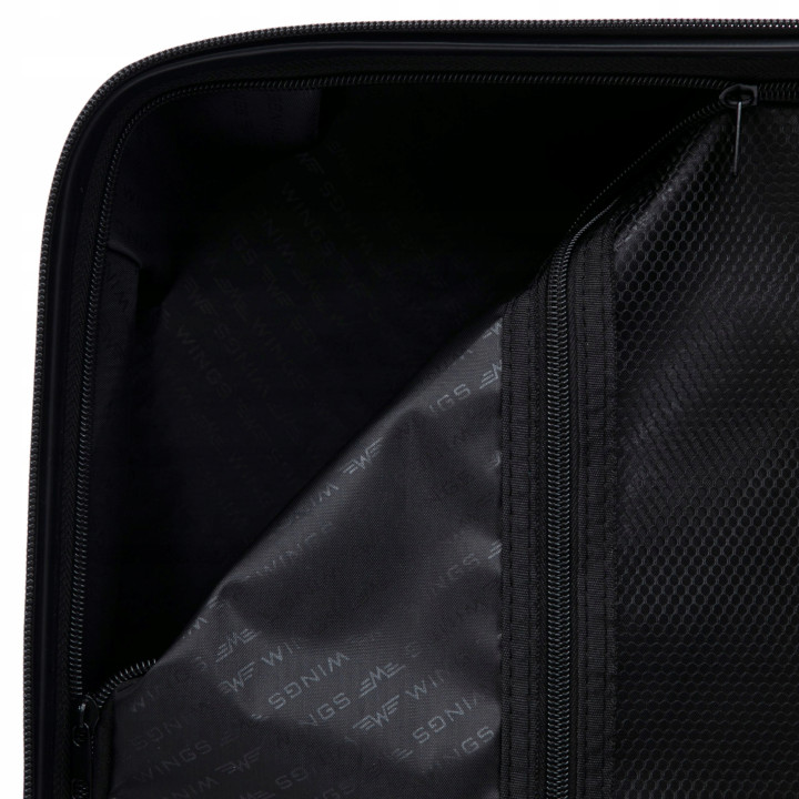 Walizka twarda WINGS kabinowa polipropylen HWF02 S CHAMPAGNE 38 l