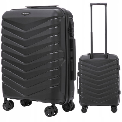 Walizka WINGS twarda kabinowa polipropylen PHX02 S BLACK 38 l