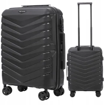 Walizka WINGS twarda kabinowa polipropylen PHX02 S BLACK 38 l