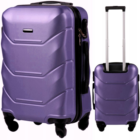 Walizka twarda kabinowa ABS UNLIMITED MGN01 S SILVER PURPLE 38 l