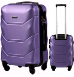 Walizka twarda kabinowa ABS UNLIMITED MGN01 S SILVER PURPLE 38 l