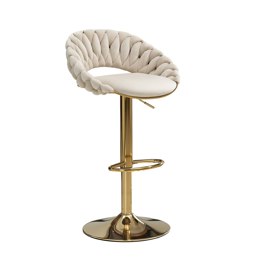 Hoker regulowany, krzesło barowe, FARVISO beżowy elegancki loft Hoker regulowany, krzesło barowe, FARVISO beżowy elegancki loft