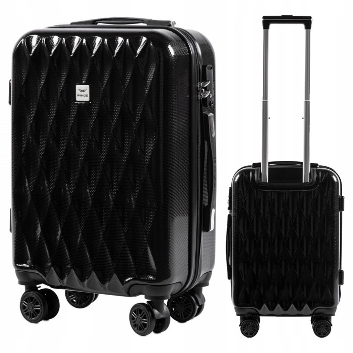 WALIZKA TURYSTYCZNA PC190 L BLACK POLICARBON